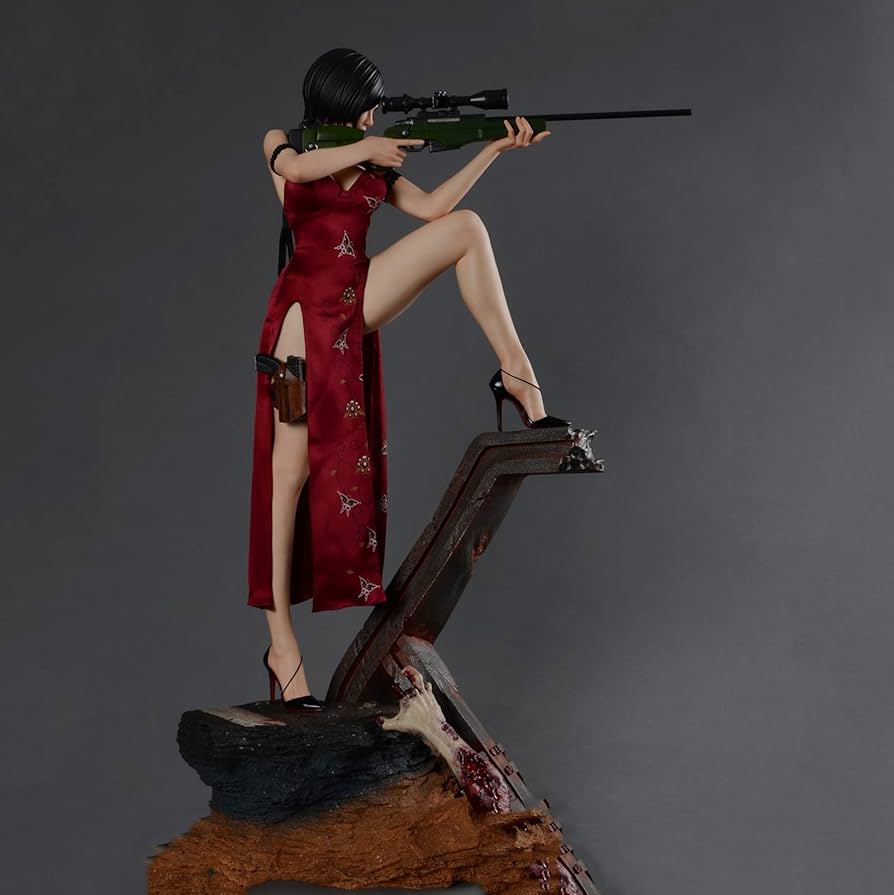 📦 Ada Wong - Resident Evil - Zombie Crisis: Huntress (Green Leaf Studio) - Statue - (17cm width-22cm length-31cm height) - With Box (Box Health: 10/10)